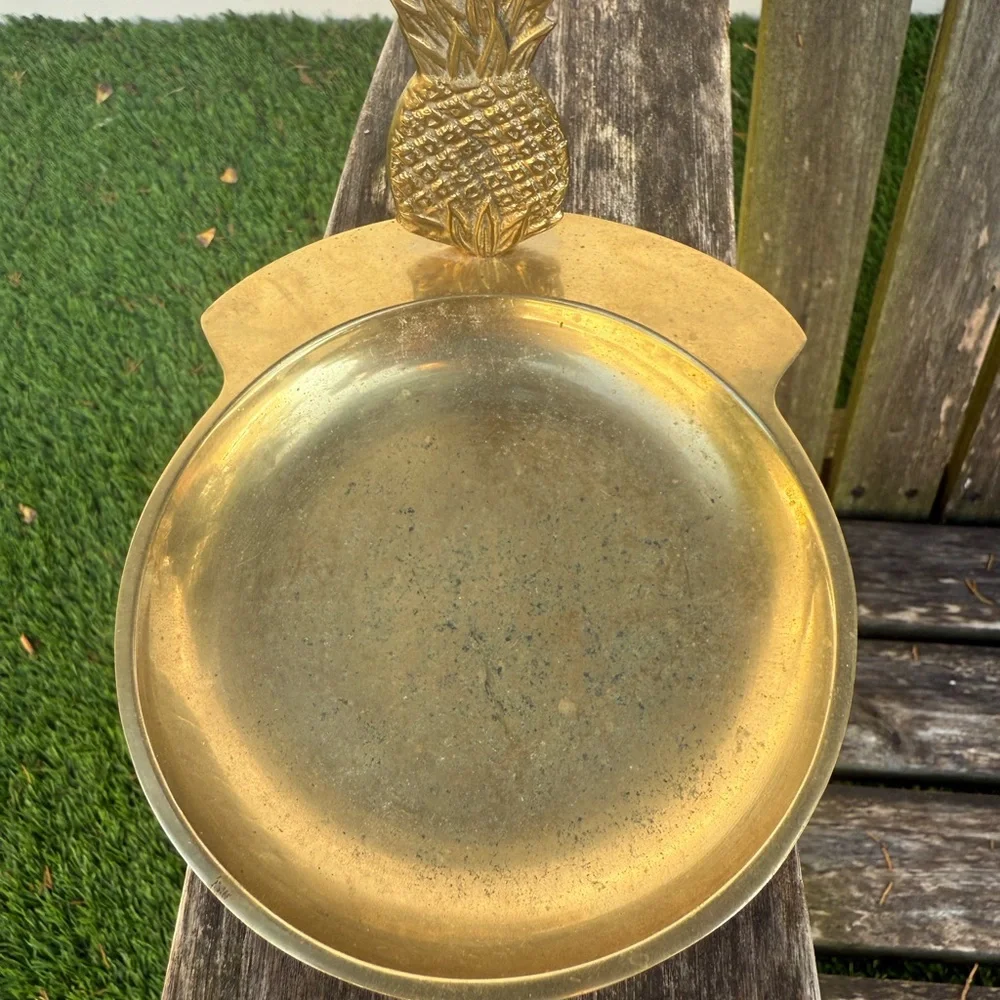 Solid Brass Candy Bowl‎ Ring Jewelry Dish 5.5” Gold